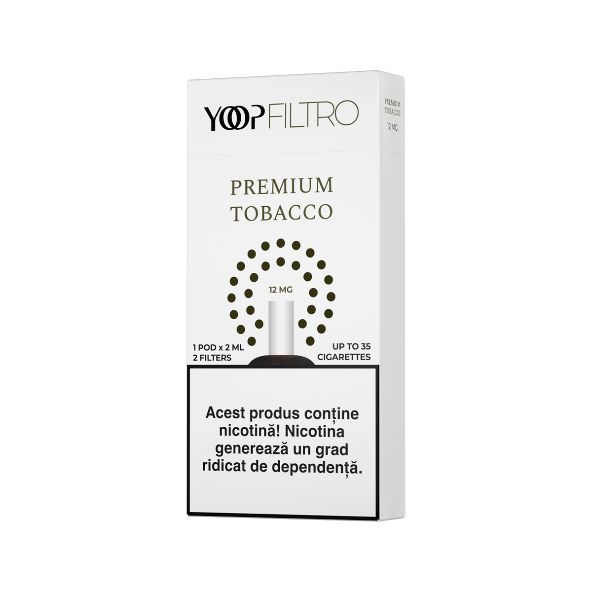 cutie pod filtro tigara electronica YOOP aroma premiun tobacco 12 mg/ml