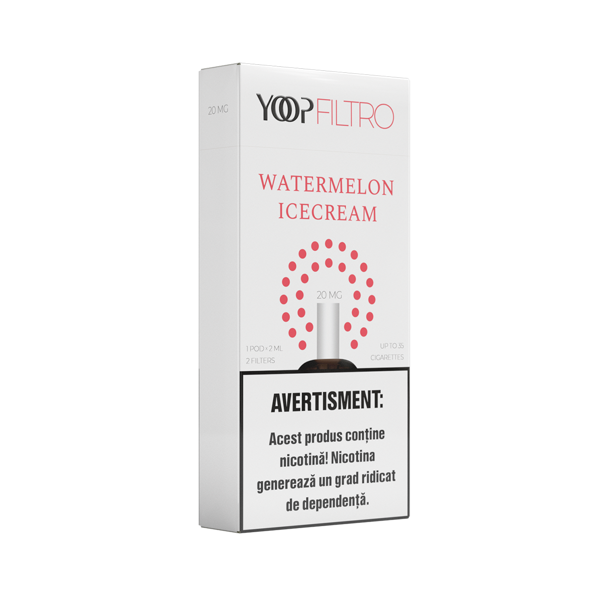 cutie pod filtro tigara electronica YOOP aroma watermelon icecream