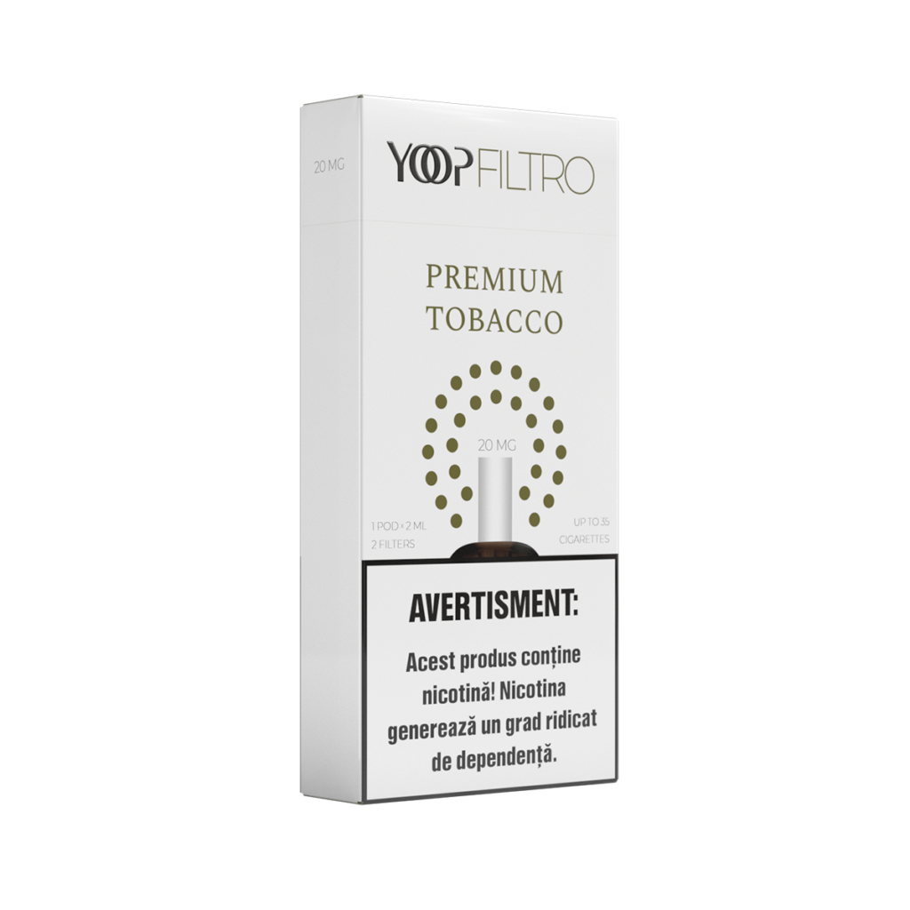 Cutie pods Yoop Filtro aromă Premium Tobacco