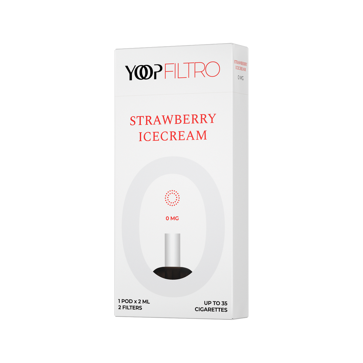 cutie pod filtro tigara electronica YOOP aroma strawberry icecream 0 mg/ml